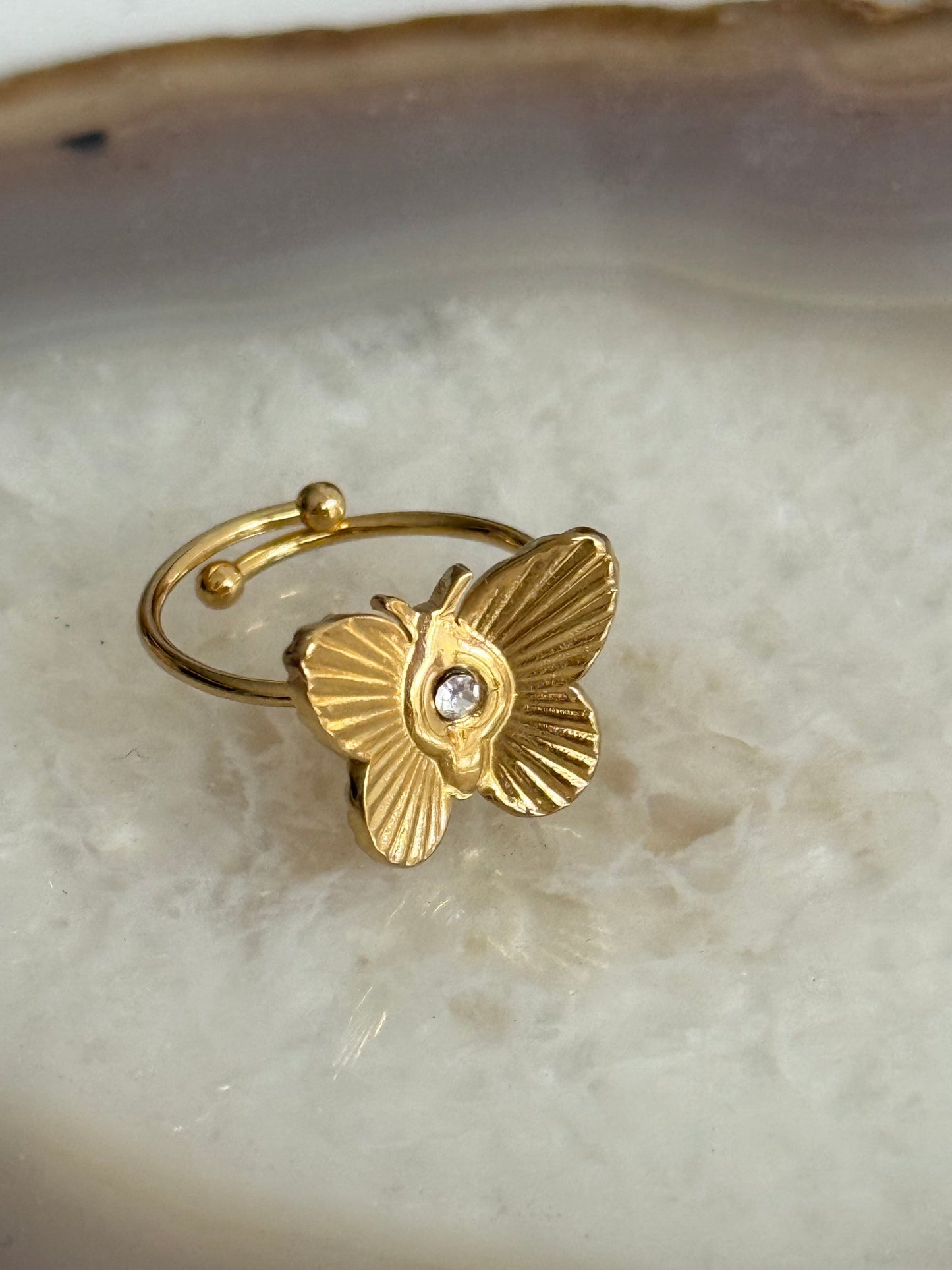 Caribe Butterfly Gold Ring