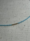 Miyuki Necklace - Sky Blue Gold