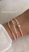 Miyuki Bracelet - Ivory, Gold