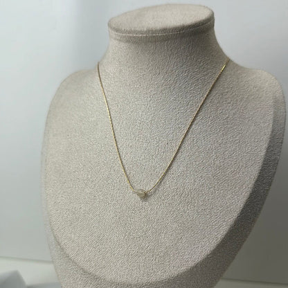 Citrine Gold Necklace (November Birthstone) <br> Minimalist square