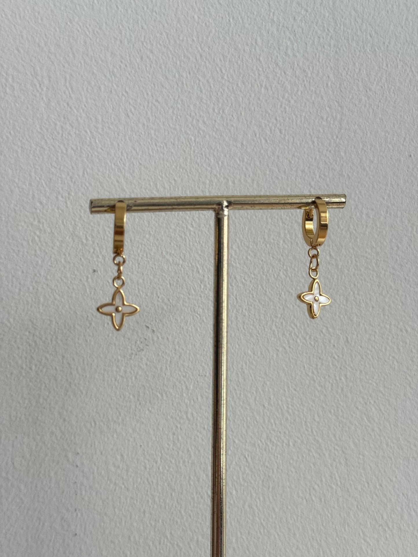 Flower Gold Hoops (Stainless steel)