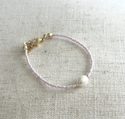 Miyuki Bracelet - Light Lilac pearl