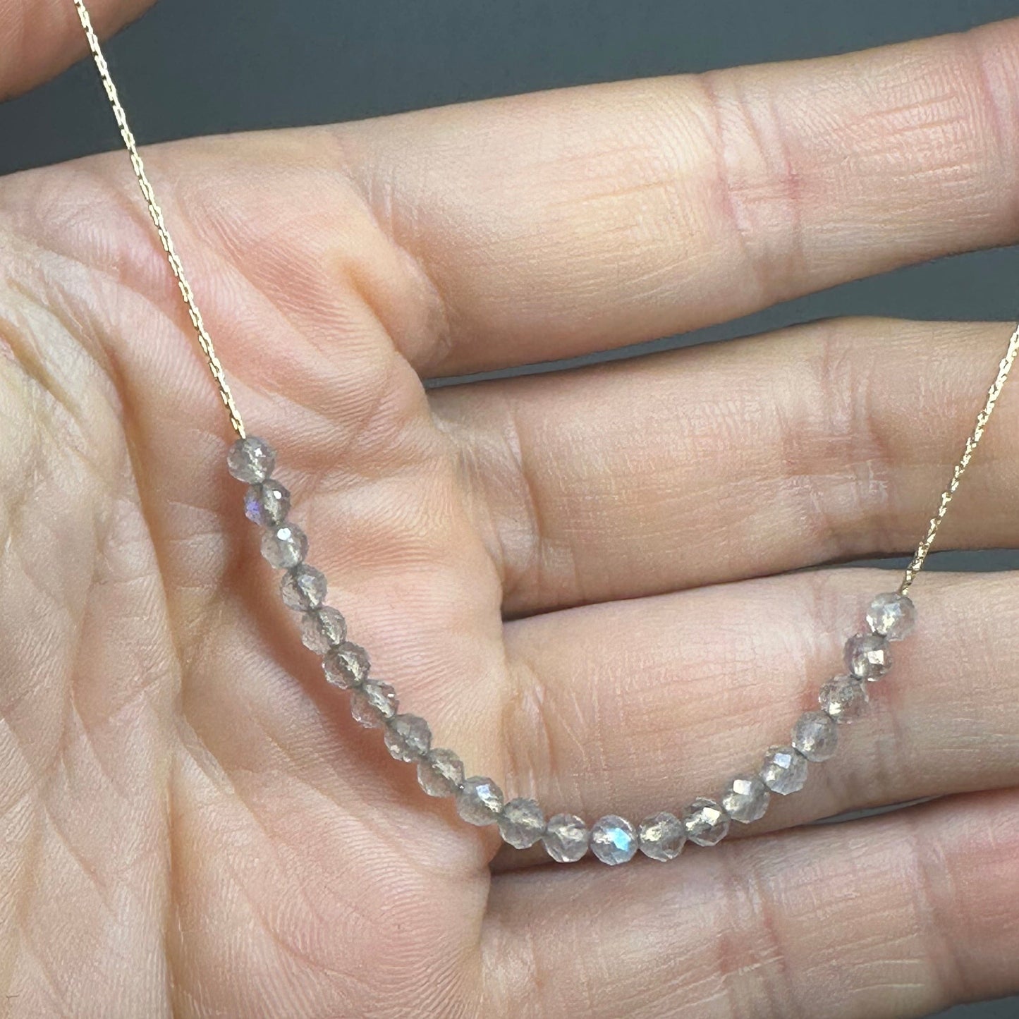 Labradorite Necklace Gold filled 14k