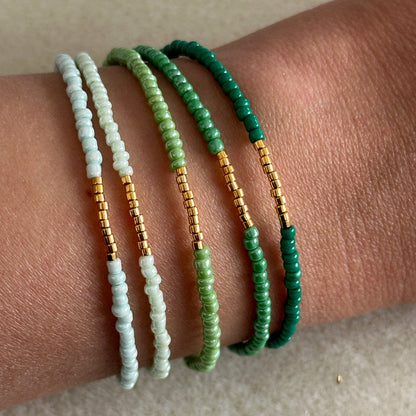 Set of Mimi Green Bracelets | Mi Cielo London
