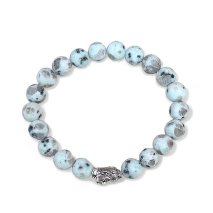 Kiwi Jasper Bracelet with Buddha