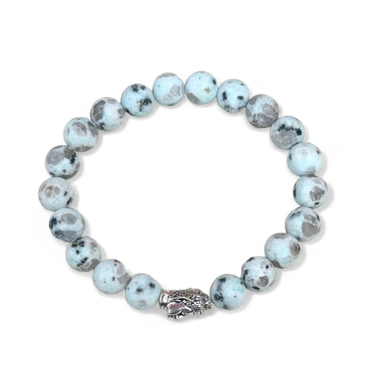 Kiwi Jasper Bracelet with Buddha