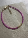 Miyuki Bracelet - Fushia Pink Gold