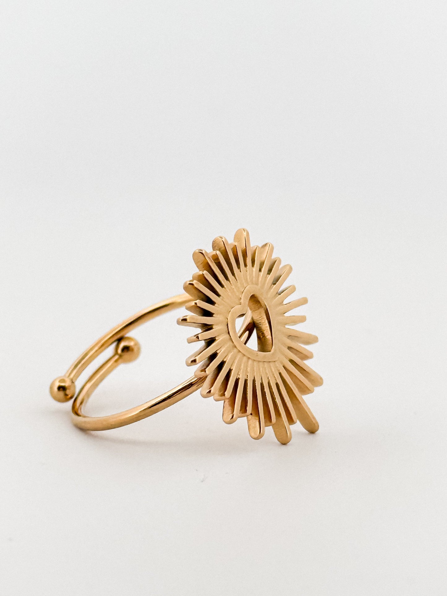 Caribe Bright Sun & Heart Gold Ring