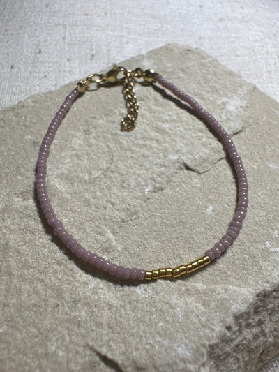 Miyuki Bracelet - Lilac Gold