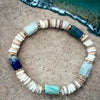 Sea shell bracelet Blue Stones gold plated 18k