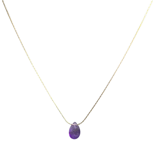 Amethyst Drop Necklace