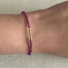 Fushia Rocaille Gold Bracelet