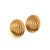 Oval Gold Button Earrings