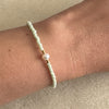 Mimi Soft Mint Green Pearl Gold Bracelet