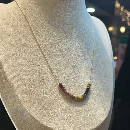 Watermelon Tourmaline Necklace Gold filled 14k | Mi Cielo London