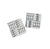 Square Silver Button Earrings