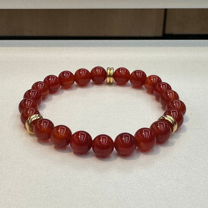 Carnelian Duo Disk Bracelet