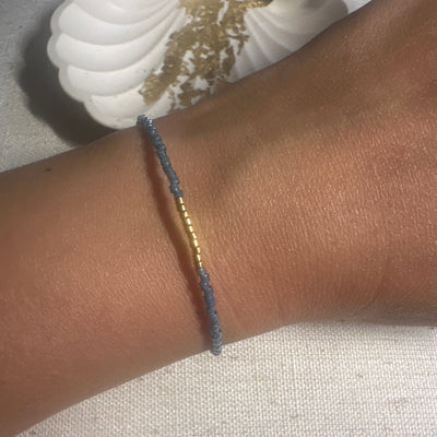 Miyuki Bracelet - Dusk Blue Gold