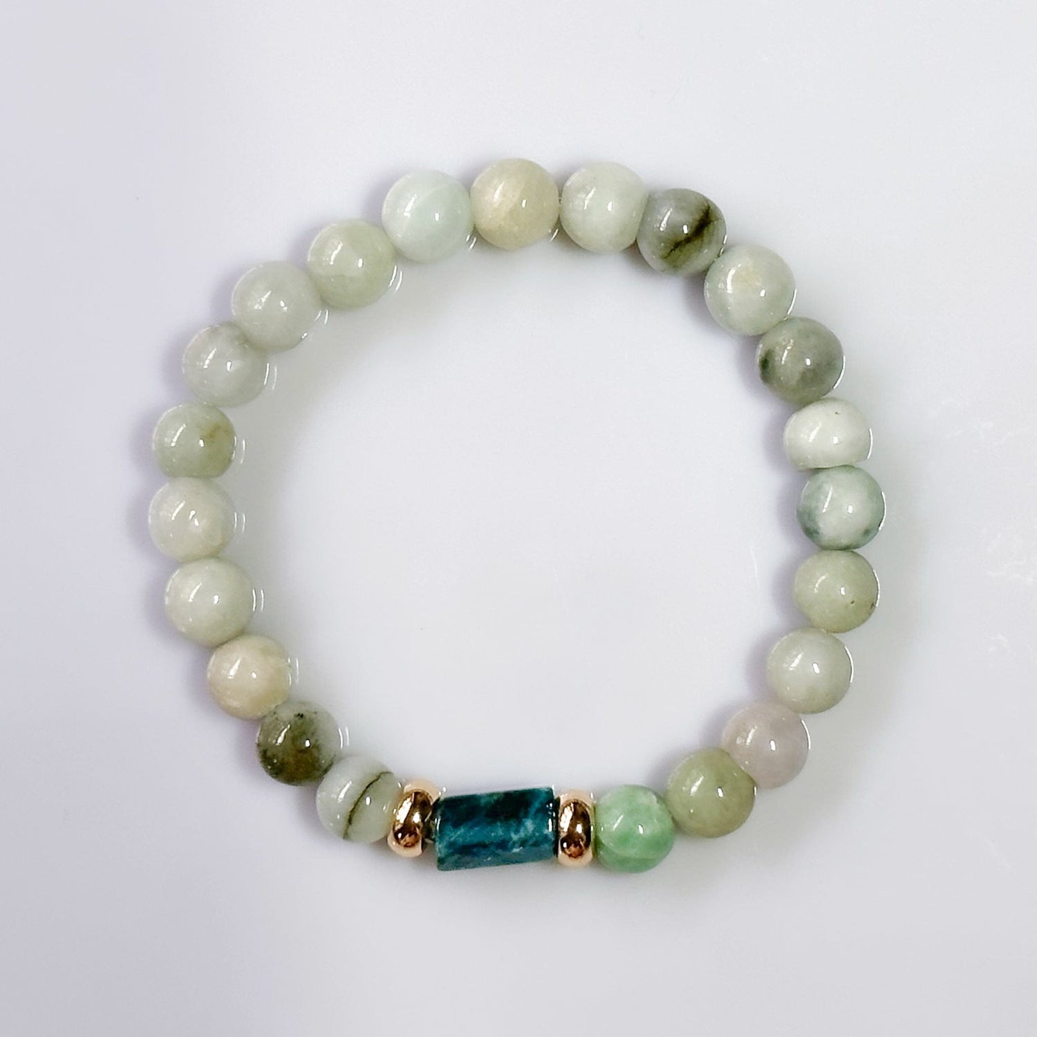 Jade and Apatite Bracelet