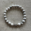 White Howlite Bracelet - Buddha