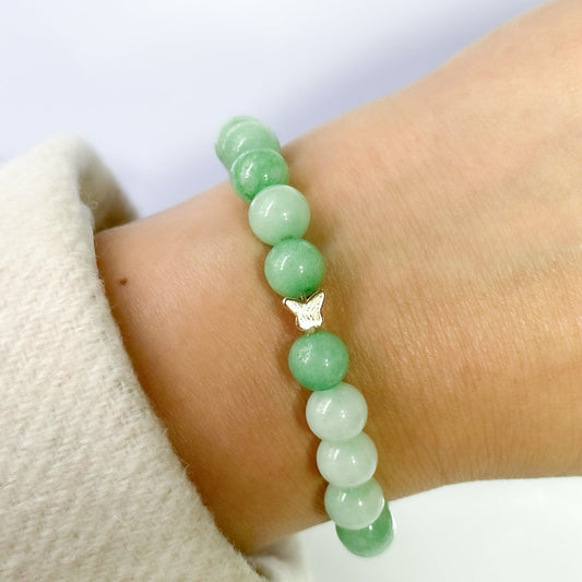 Jade Malaysia Bracelet 8mm Butterfly