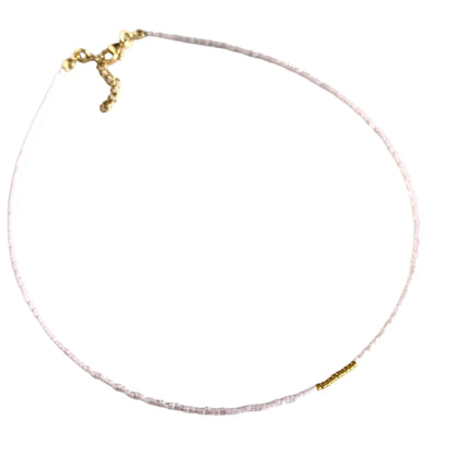 Miyuki Necklace - Light Lilac Gold