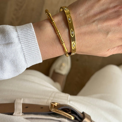 Eye Gold Bangle
