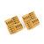 Square Gold Button Earrings