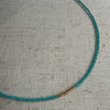 Miyuki Necklace - Turquoise Gold