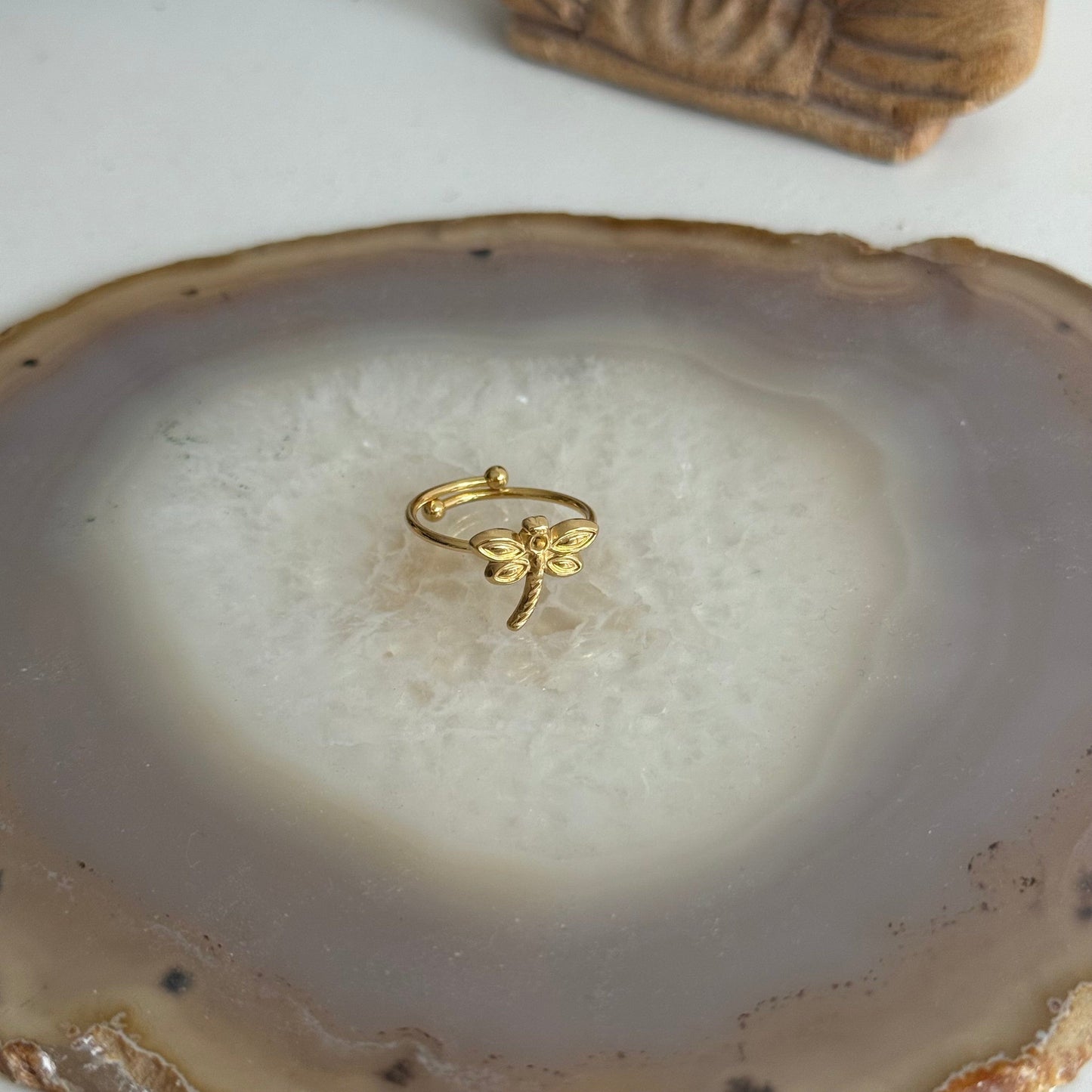 Caribe Dragonfly Gold Ring