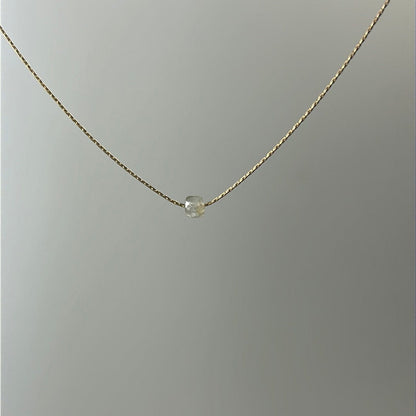 Citrine Gold Necklace (November Birthstone) <br> Minimalist square