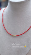 Miyuki Necklace - Red coral and Gold