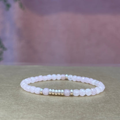 Rose quartz bracelet 4mm