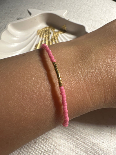 Miyuki Bracelet - Candy Pink Gold