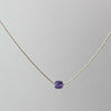 Amethyst Gold Necklace (February's Birthstone)<br> Minimalist square
