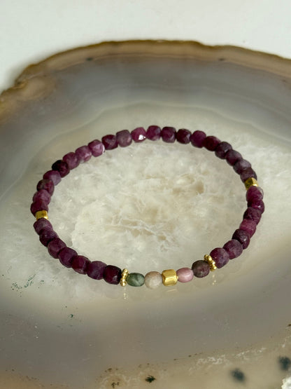 Pink and Watermelon Tourmaline Bracelet (GV)