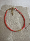 Miyuki Bracelet - Red Coral Gold