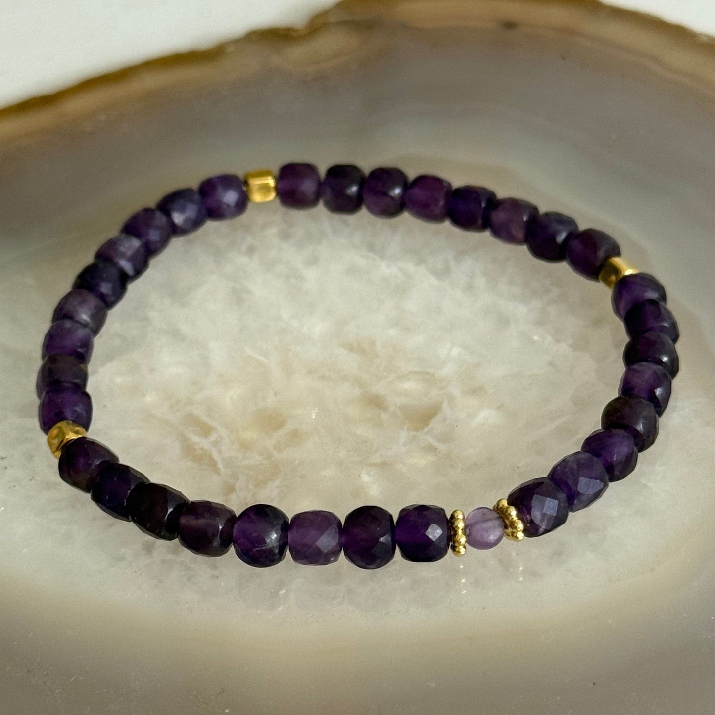 Amethyst Bracelet 4mm (GV)