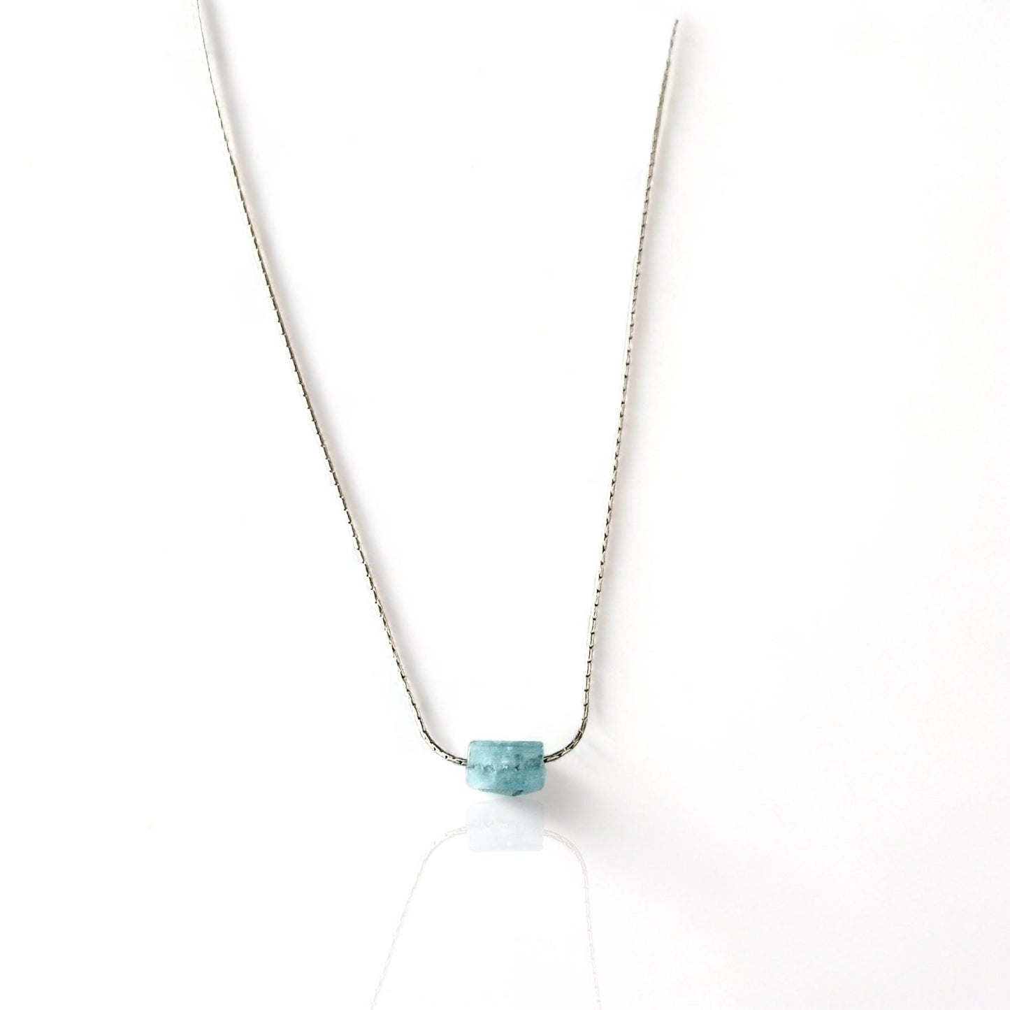 Lucky stone necklace Aquamarine