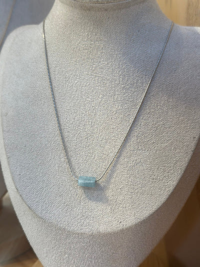 Lucky stone necklace Aquamarine