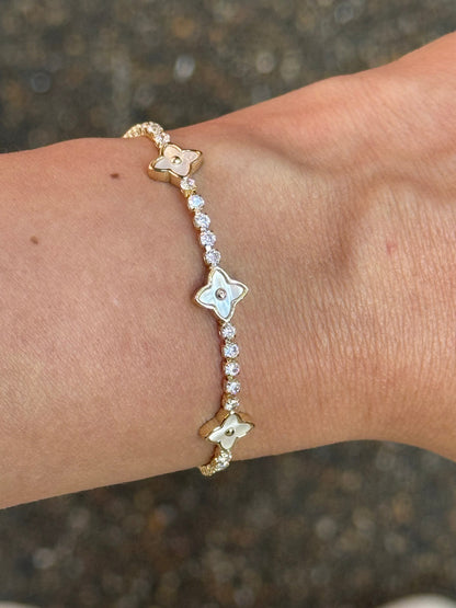 Clover Lys Bracelet Adjustable - Trio