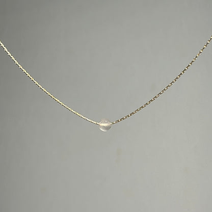 Rose Quartz Gold Necklace (June's Birthstone) <br> Minimalist