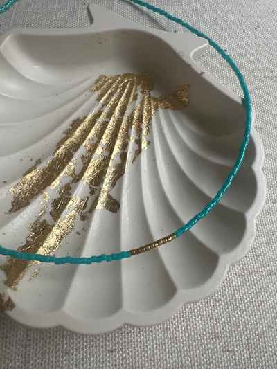 Miyuki Necklace - Turquoise Gold