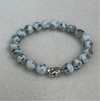 Kiwi Jasper Bracelet (Silver Buddha)