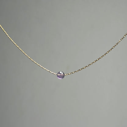 Amethyst Gold Necklace (February's Birthstone) <br> Minimalist