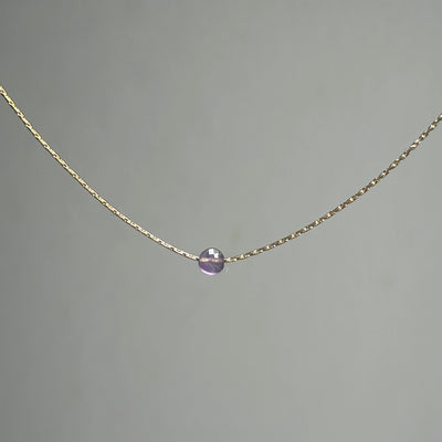 Amethyst Gold Necklace (February's Birthstone) <br> Minimalist