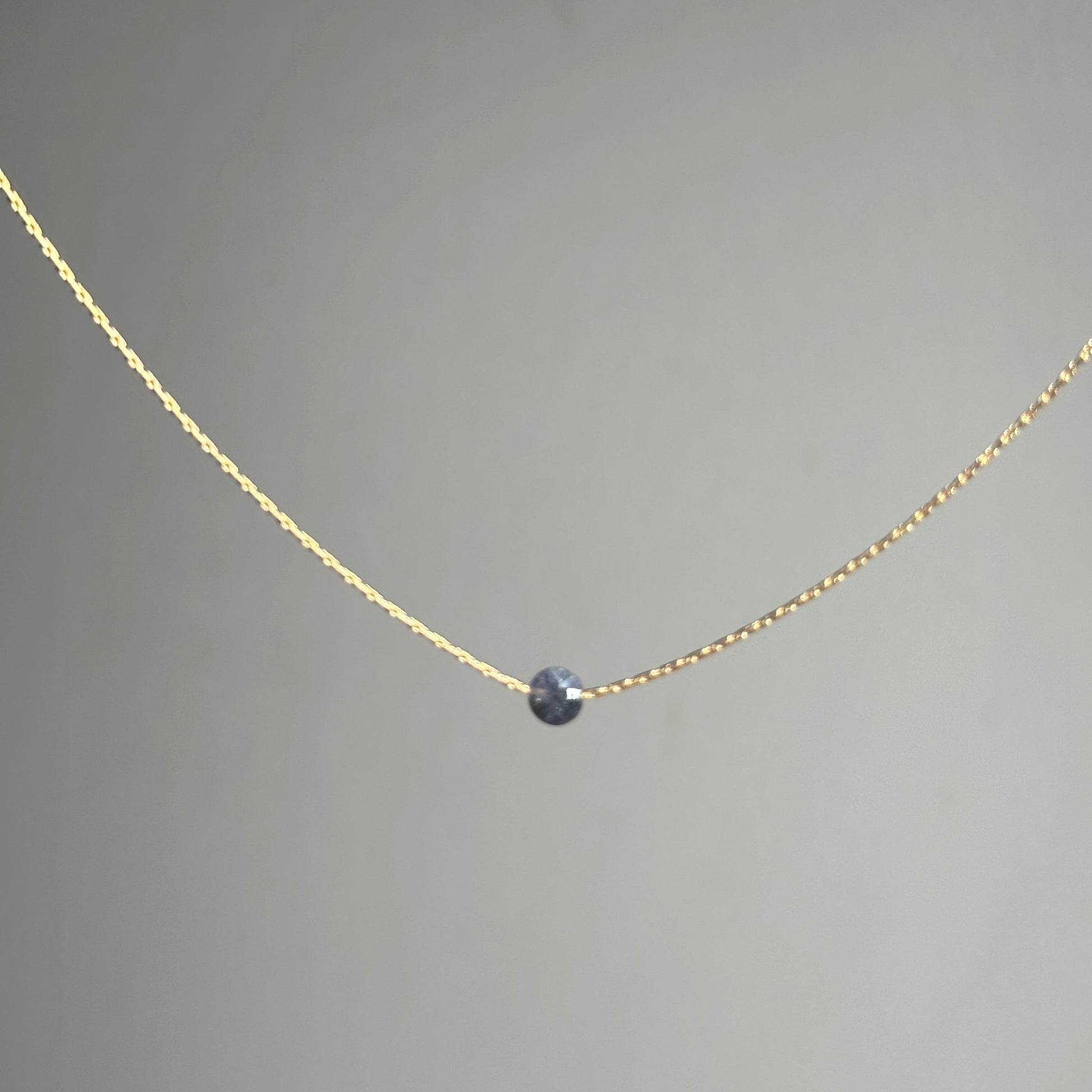 Sapphire Gold Necklace (September's Birthstone) <br> Minimalist