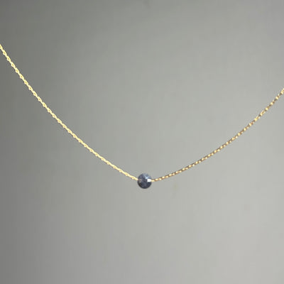 Sapphire Gold Necklace (September's Birthstone) <br> Minimalist