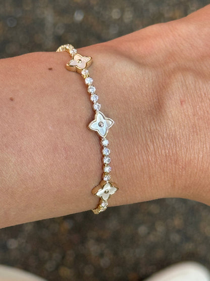 Clover Lys Bracelet Adjustable - Trio
