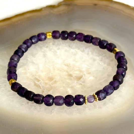 Amethyst Bracelet 4mm (GV)